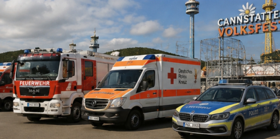 Organisation und Aufbau des Cannstatter Volksfestes