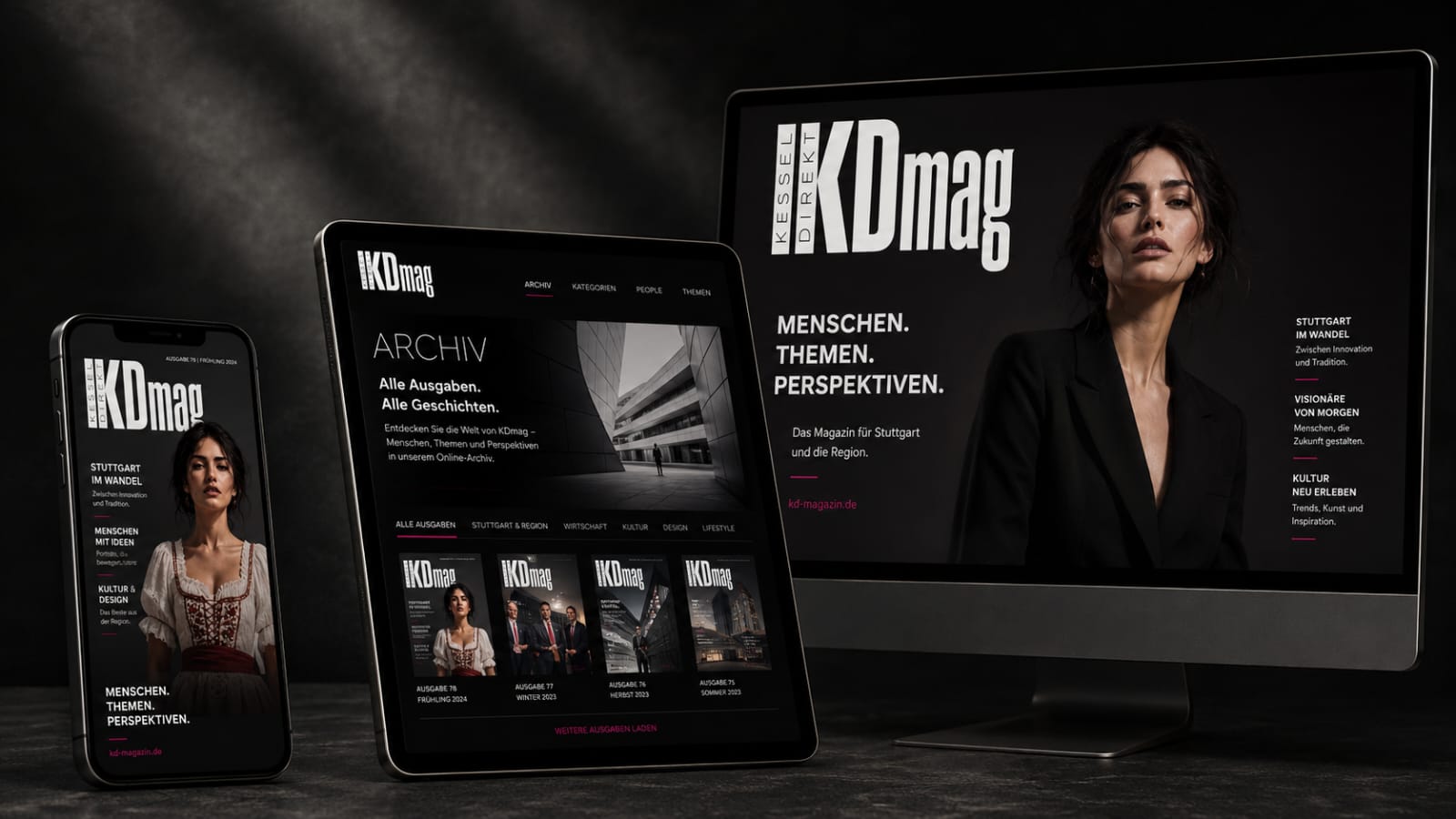 KD Magazin digital auf Smartphone, Tablet und Desktop